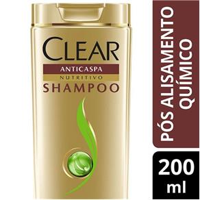 Shampoo Clear Women Anticaspa Fusao Herbal Pós Alisamento Químico - 200ml