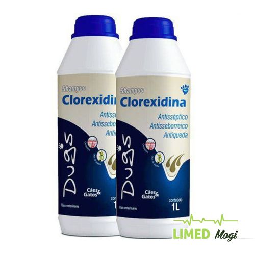 Shampoo Clorexidina Anti Seborreia Septico Queda Cães 2 L