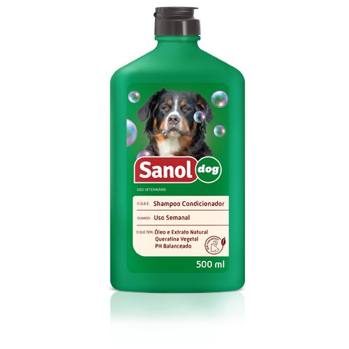 Shampoo com Condicionador para Cachorro Sanol 2 em 1 500ml