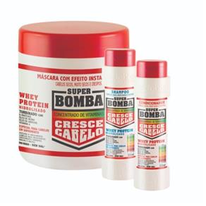Shampoo+Cond+Máscara 500g Studio Hair Kit Bomba Cab Secos