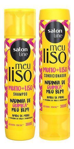 Shampoo Condic Meu Liso Muito+liso Amido Milho Salon Line