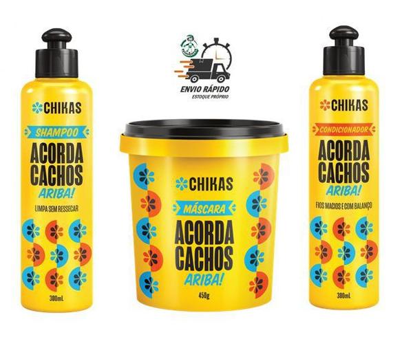 Shampoo Condicionador 300ml Máscara 450g AcordaCachos Chikas - Bio Extratus