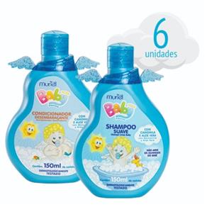 Shampoo + Condicionador 150ml C/ 6un de Cada Muriel Baby Menino