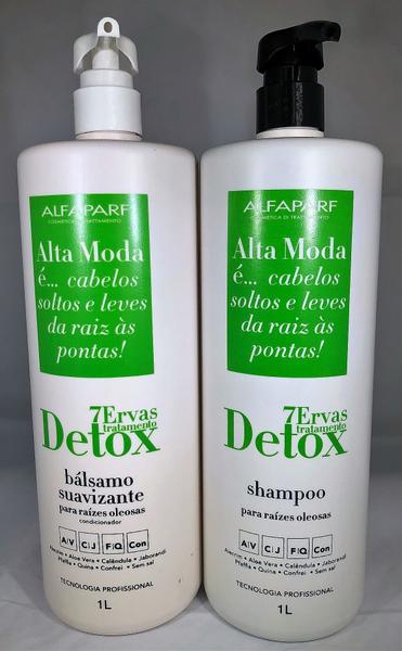 Shampoo + Condicionador Alfaparf ALTA MODA Detox 1 Litro Cada - Raizes Oleosas - Total 2 Litros