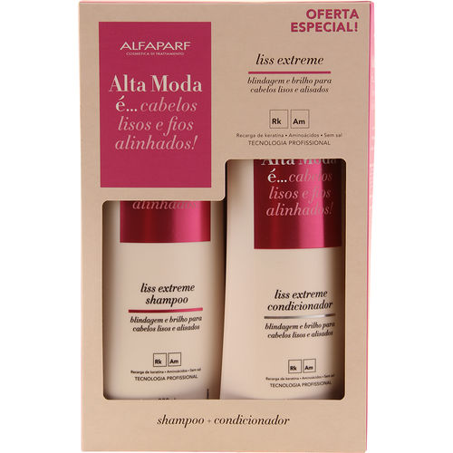 Shampoo + Condicionador Alta Moda Liss Extreme Alfaparf - 300Ml