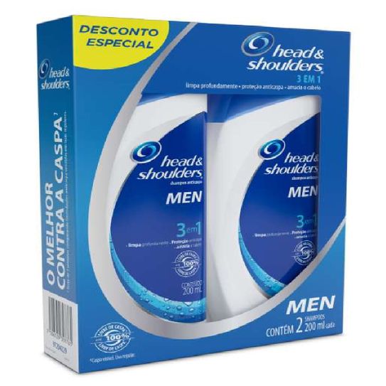 Shampoo + Condicionador Anticaspa Head & Shoulders Men 3em1 200ml