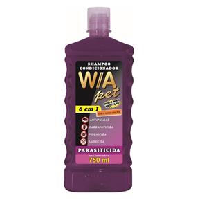 Shampoo Condicionador Antipulgas e Carrapatos WA Pet - 750ml