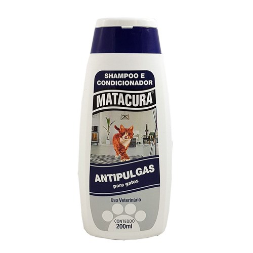 Shampoo Condicionador Antipulgas para Gatos 200ml Matacura