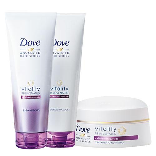 Shampoo + Condicionador + Creme de Tratamento Dove Vitality Rejuvenated - Dove