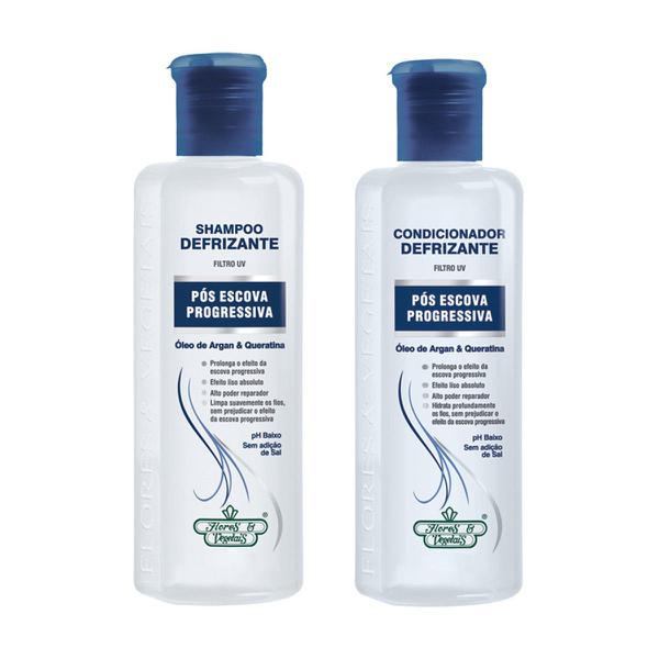 Shampoo+condicionador Defrizante Pós Progressiva Flores e Vegetais