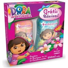 Shampoo + Condicionador Dora Aventureira 250ml + Adesivo