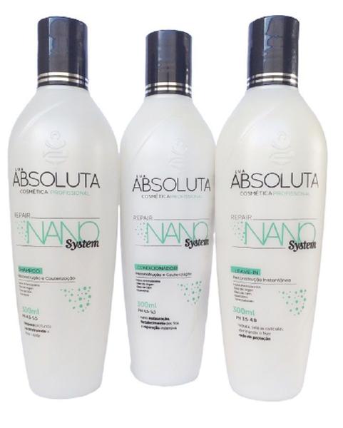 Shampoo Condicionador e Leave-in Nano Lua Absoluta 300 ml