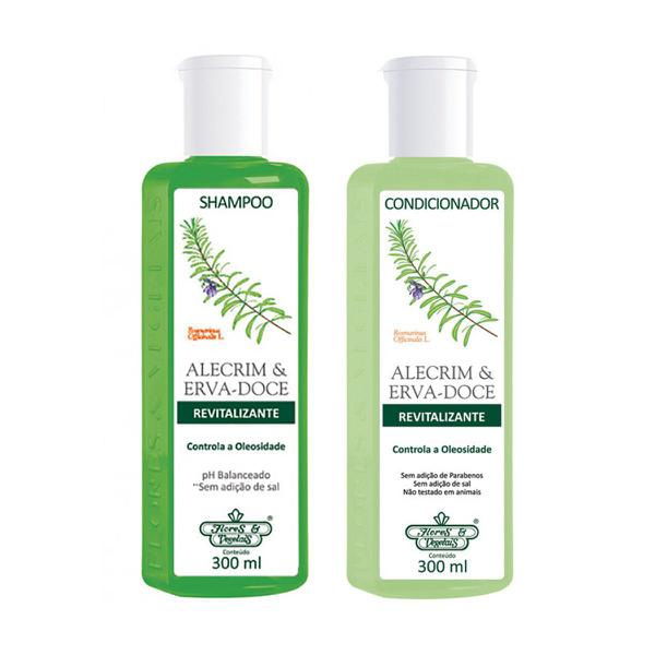 Shampoo+condicionador Flores e Vegetais Alecrim e Erva Doce