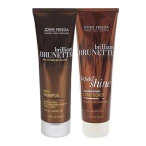 Shampoo + Condicionador Kit Brilliant Brunette Liquid Shine John Frieda