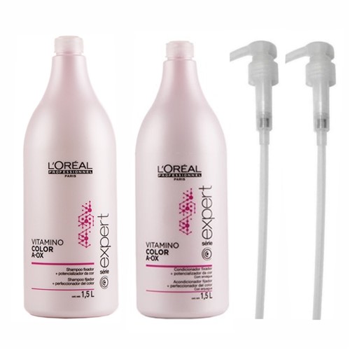 Shampoo Condicionador L'Oréal Vitamino Color e Válvulas Pump