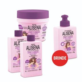 Shampoo + Condicionador + Mascara 300g Alisena Kit Brinde Muriel