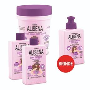 Shampoo + Condicionador + Mascara 500g Alisena Kit Brinde Muriel