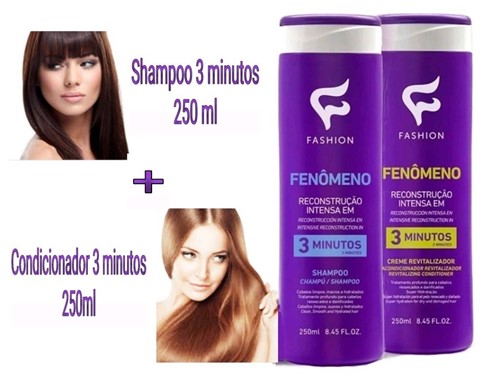 Shampoo Condicionador 3 Minutos Limpeza Profunda Kit