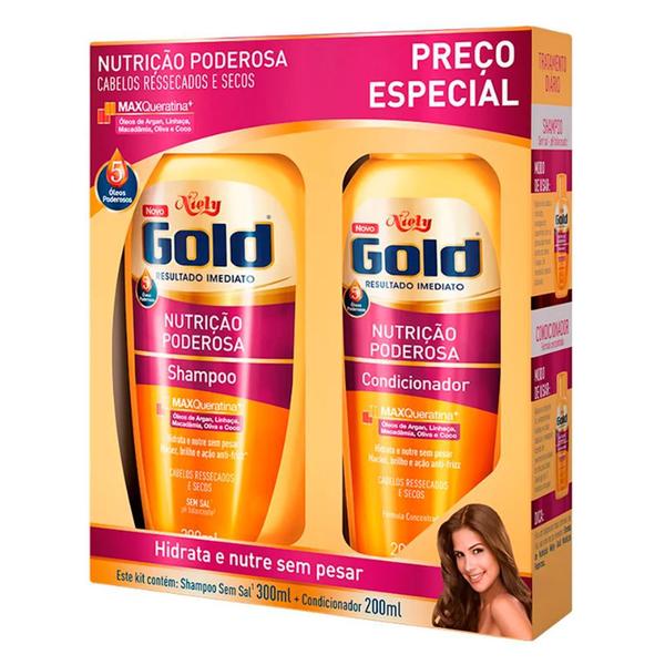 Shampoo + Condicionador Niely Gold Nutrição Poderosa