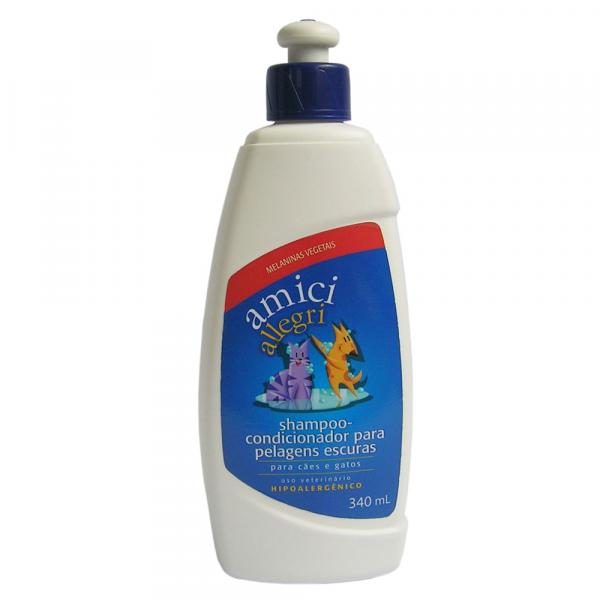Shampoo Condicionador Pelagens Escuras Amici Allegri para Cães e Gatos - 340 ML