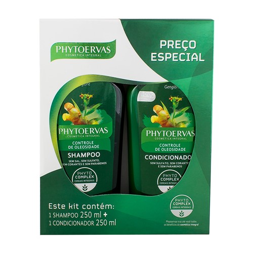 Shampoo + Condicionador Phytoervas Controle de Oleosidade com 250ml Cada