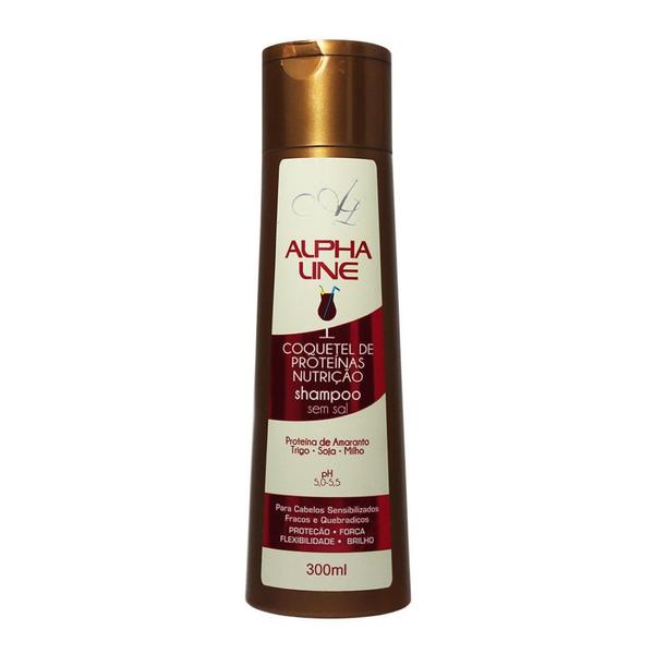 Shampoo Coquetel de Proteínas Nutrição 300ml - Alpha Line