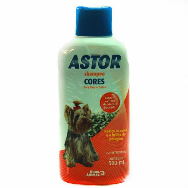 Shampoo Cores Astor para Cães - 500 ML - Mundo Animal