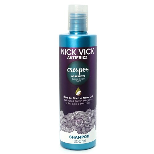 Shampoo Crespos de Respeito Nick Vick Antifrizz 300Ml