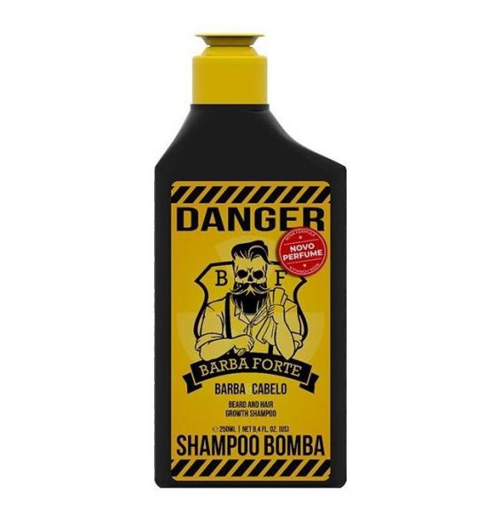 Shampoo Danger Para Barba e Cabelo 250 ml - Barba Forte