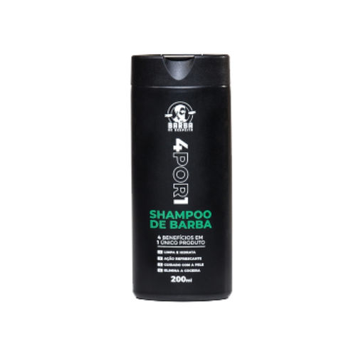 Shampoo de Barba 200ml - 4por1 - Barba de Respeito