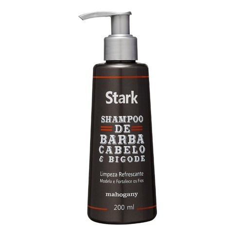 Shampoo de Barba, Cabelo e Bigode Stark 200Ml [Mahogany]