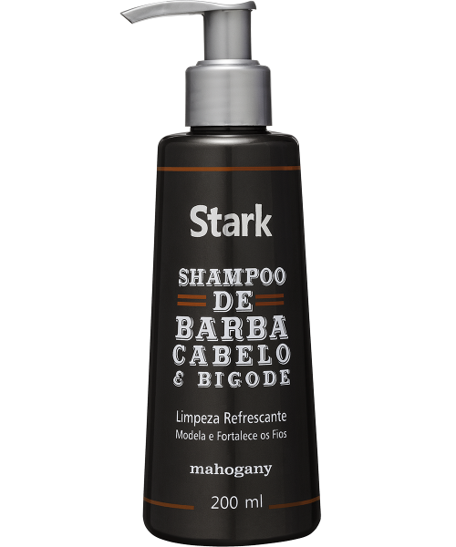 Shampoo de Barba, Cabelo e Bigode Stark Mahogany 200ml