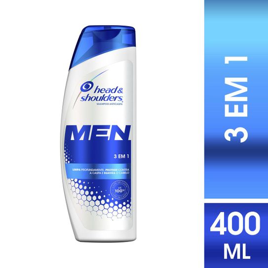 Shampoo de Cuidados com a Raiz Head & Shoulders Men 3em1 400ml Shampoo de Cuidados com a Raiz Head & Shoulders Men Menthol Sport 400ml