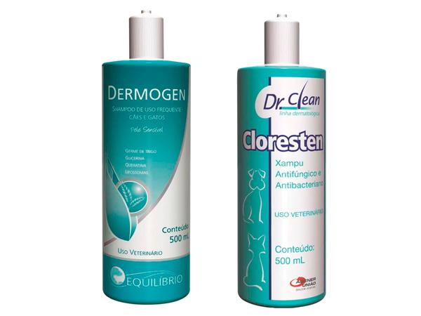 Shampoo Dermogen 500ml + Cloresten 500ml - Agener