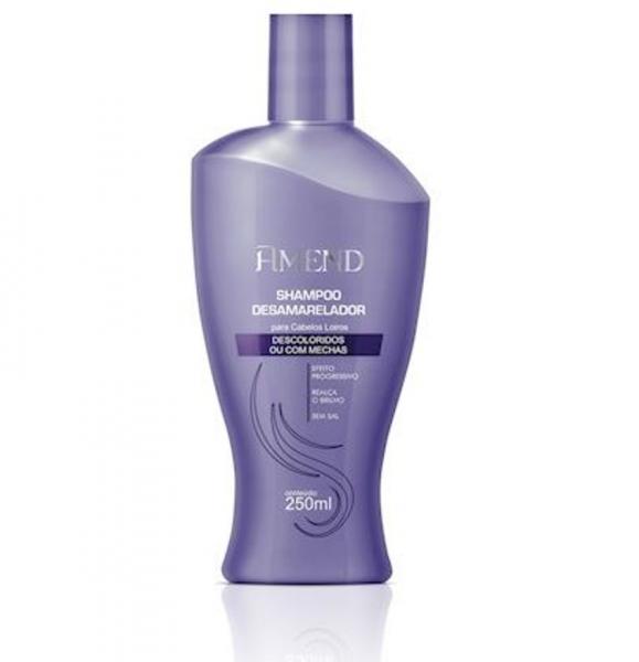 Shampoo Desamarelador para Cabelos Descoloridos ou com Mechas Amend 250ml