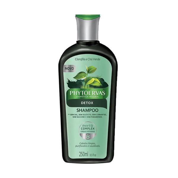 Shampoo Detox Clorofila e Chá Verde 250ml - Phytoervas