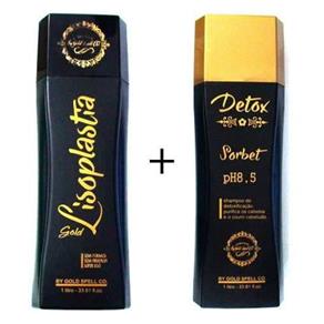 Shampoo Detox + Progressiva Selagem Gold Spell 2 X 1 Litro