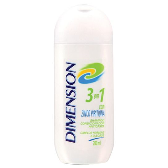 Shampoo Dimension 3 em 1 para Cabelos Oleosos 200ml