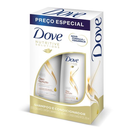 Shampoo Dove Óleo Nutrição 400ml + Condicionador Dove Óleo Nutrição 200ml Preço Especial