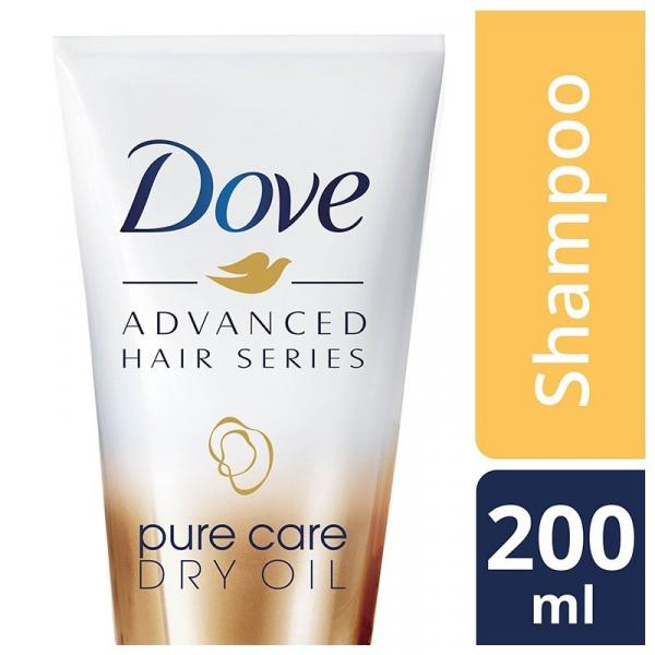 Shampoo Dove Pure Care Dry Oil para Cabelos Secos 200ml