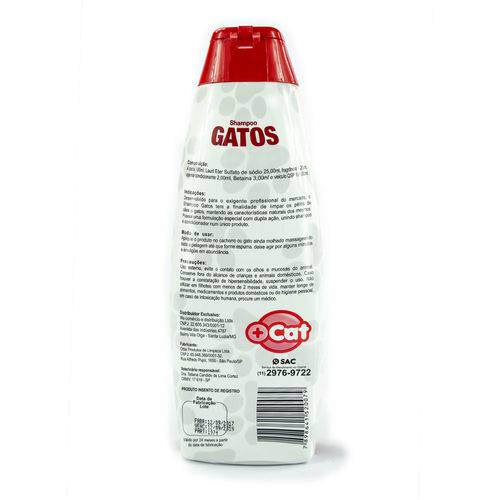 Shampoo Dupla Ação para Gatos Mais Cat 500ml