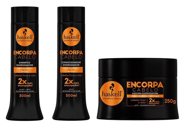 Shampoo E Cond 300 Ml + Máscara 250g Haskell Encorpa Cabelo