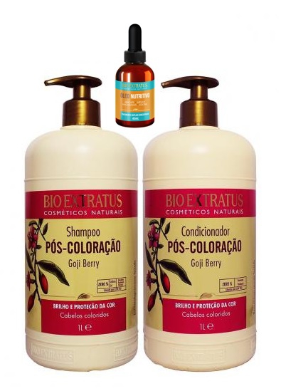 Shampoo e Cond 1L Pós Coloração Bio Extratus +Óleo Nutritivo