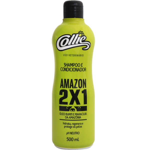 Shampoo e Condicionador Collie Amazon 2x1 Cães e Gatos