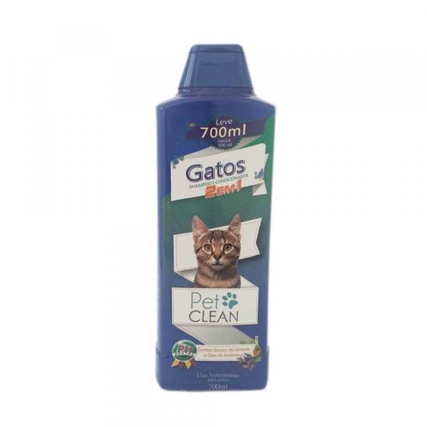 Shampoo e Condicionador 2 em 1 para Gatos 700ml - Pet Clean