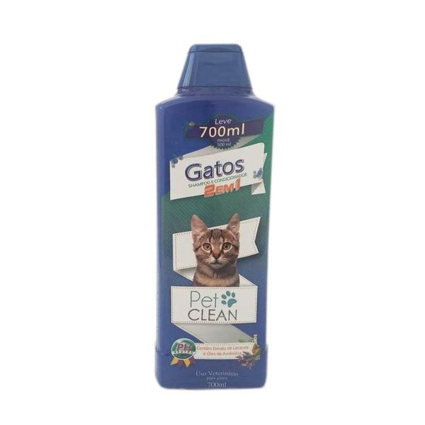Shampoo e Condicionador 2 em 1 para Gatos 700ml - Pet Clean