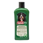 Shampoo e Condicionador 2 em 1 Sanol Dog para Cães, Equinos e Bovinos - Total Química (500 ml)