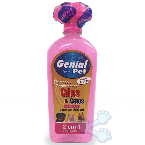 Shampoo e Condicionador Genial 2 em 1 (500ml) - Genial Pet