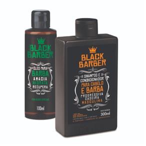 Shampoo e Condicionador + ?leo Black Barber Kit Muriel
