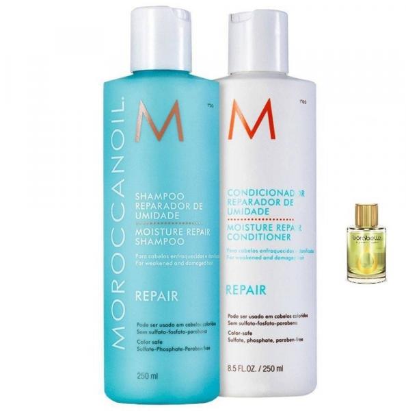 Shampoo e Condicionador Moroccanoil Moisture Repair Pequeno e Óleo